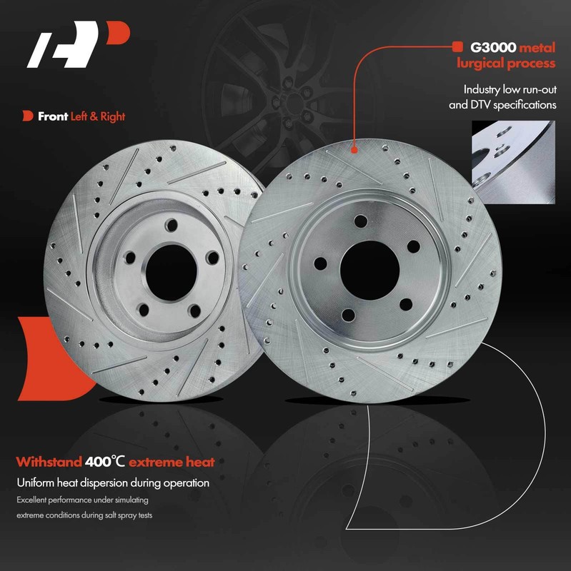 Front Drilled Brake Rotors for Chevrolet Cobalt Malibu Pontiac G6 Saturnc Aura gallery