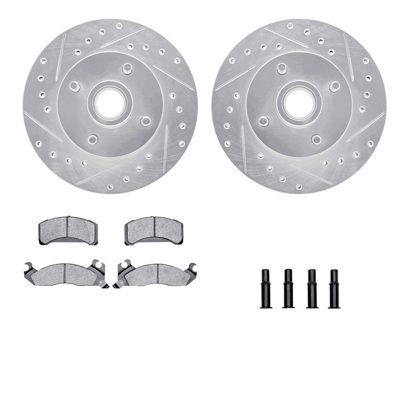 WGUH1-55060 R1 Concepts Brake Disc and Pad Kits 2-Wheel Set Front Coupe Sedan