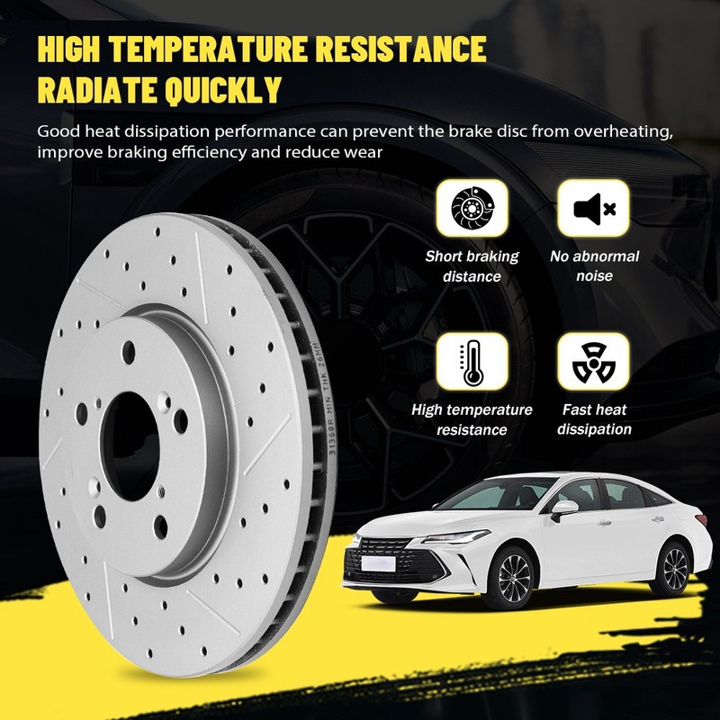 316mm Front Drilled Disc Brake Rotors for 2003 - 2014 Volvo XC90 gallery
