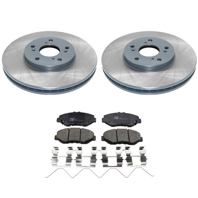 DuraGo Front Rotors TRW Pro Ceramic Disc Brake Pads Kit For Accord FWD 2003-2007