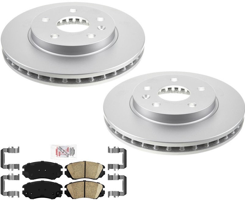 AmeriPro GEO Coated Brake Rotor & Ceramic Pads Fits Buick Regal 11-17 W/ 296MM