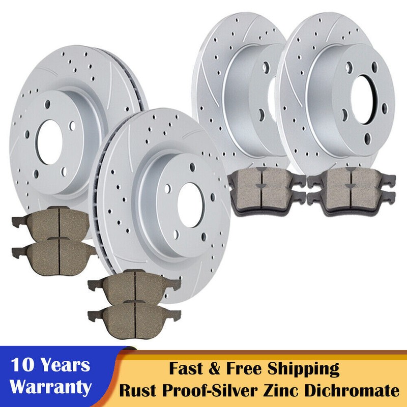 278mm Front 271mm Rear Brake Rotors and Pads for 2012-18 Ford Focus Brakes Kits