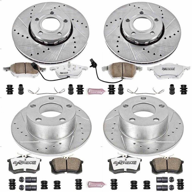 K529-26 Powerstop Brake Disc and Pad Kits 4-Wheel Set Front & Rear for VW Passat gallery