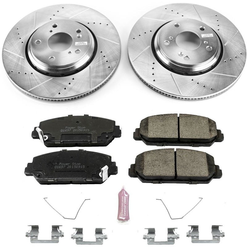 K7935 Powerstop Brake Disc and Pad Kits 4-Wheel Set Front & Rear for Honda Civic gallery