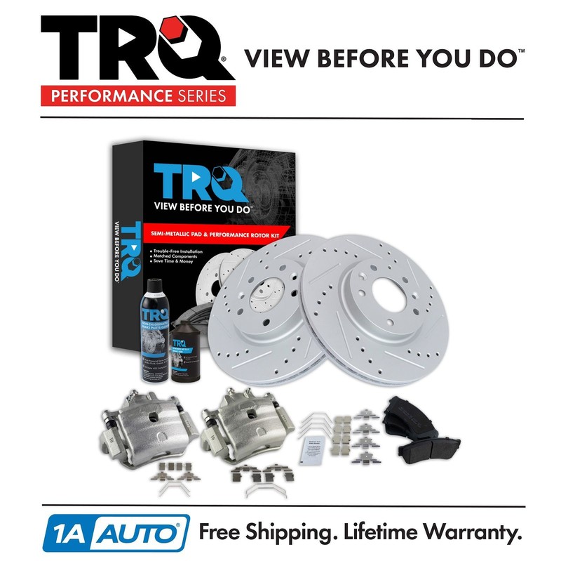 TRQ Performance Front Brake Pad & Rotor Kit Fits Ford Lincoln Mercury