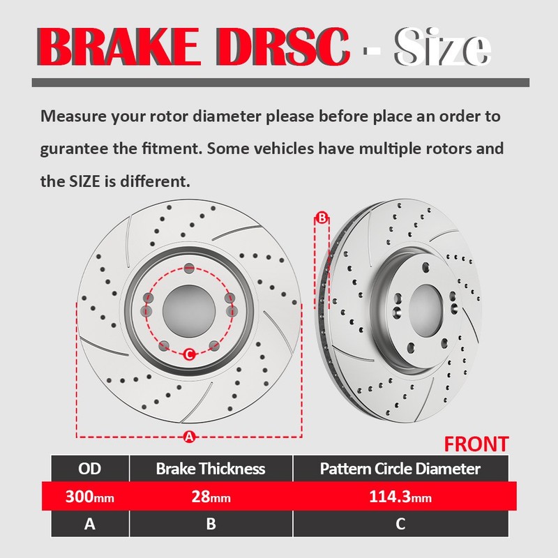 Front Rear Drilled Rotors and Brake Pads Kits Fit for Hyundai Sonata Kia Optima gallery