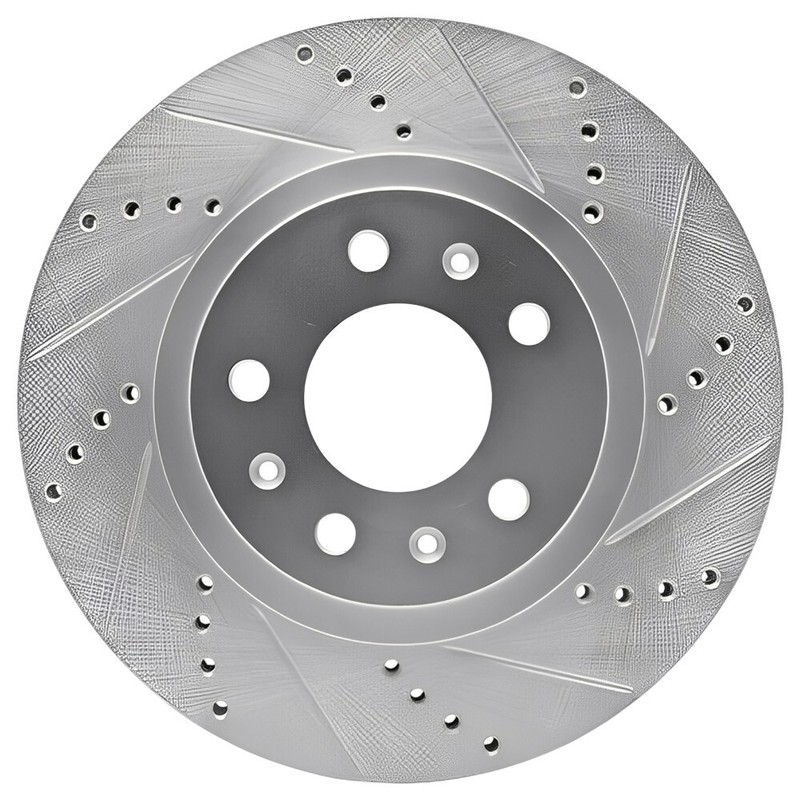 Front Vented, Drilled & Slotted Brake Rotors for Cadillac CTS 07-03; 302.77mm gallery
