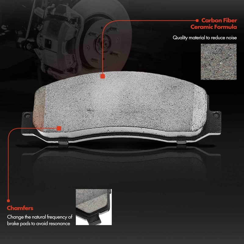 Front Drilled Rotors &Ceramic Brake Pads for Ford F-250 F-350 F-450 Super Duty gallery