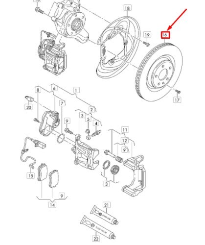 GENUINE VW/AUDI Brake Disc 8W0615601K / 8W0615601K gallery