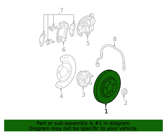 Genuine GM Front Disc Brake Rotor 23127614 gallery