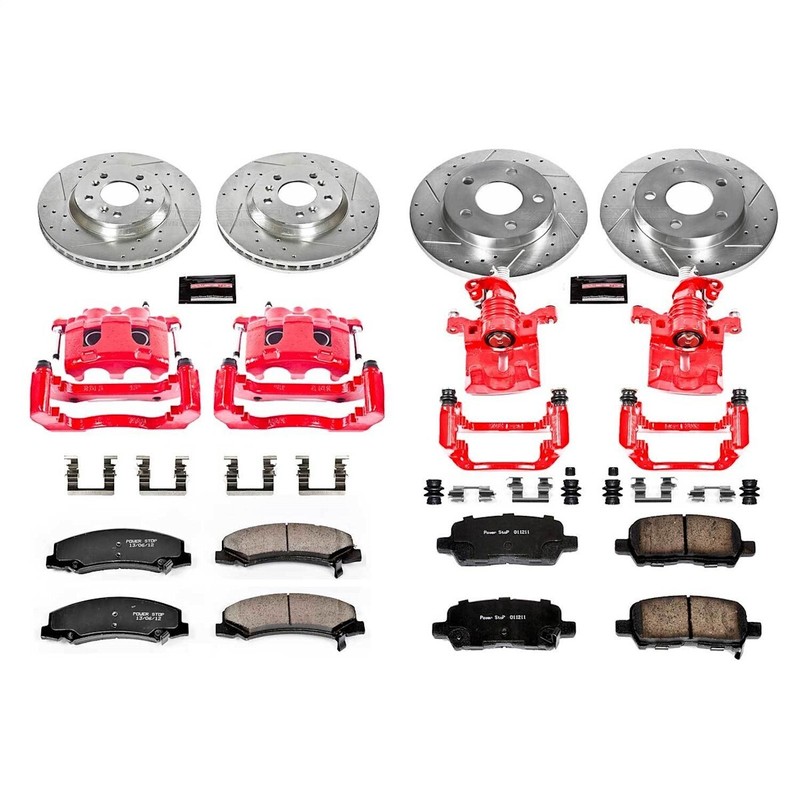 KC5504 Powerstop 4-Wheel Set Brake Disc and Caliper Kits Front & Rear for Chevy gallery