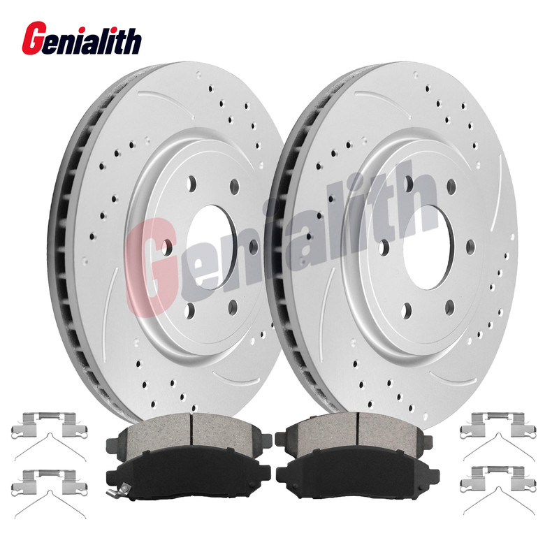 Front & Rear Drilled Rotors Brake Pads for 2005 – 2004 Frontier Suzuki Equator