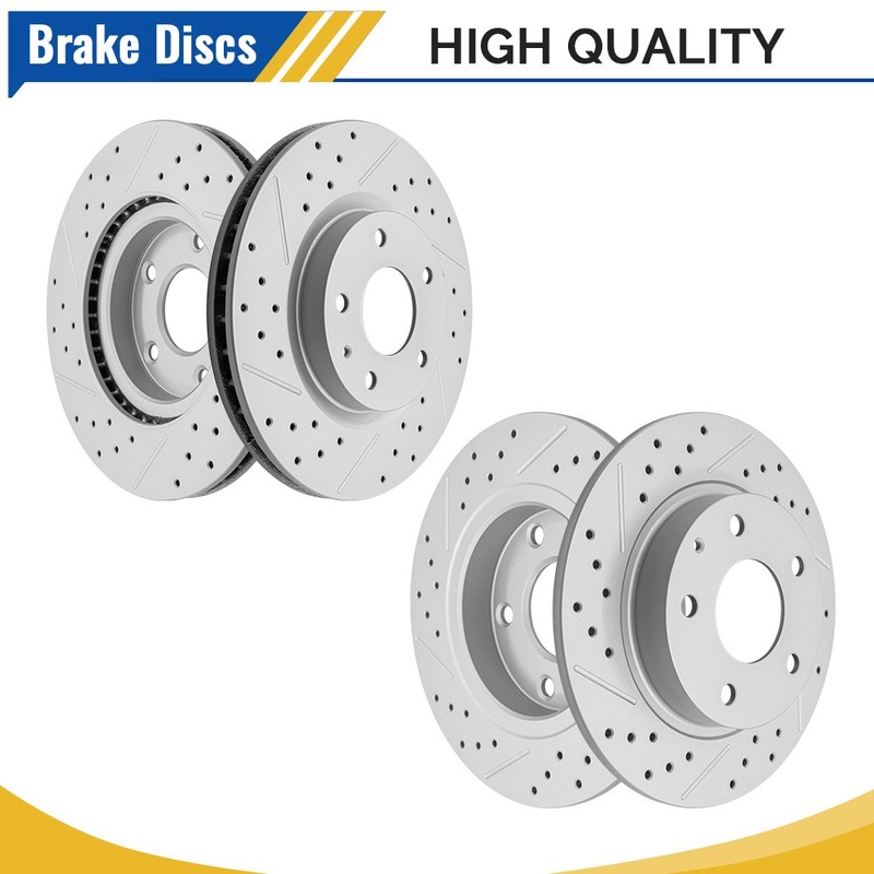 11.60″Front & 10.4″Rear Drilled Brake Rotors For 2020 2021 Mazda CX-30