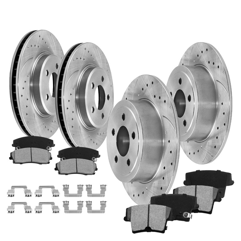 320mm Front Rear Brake Rotors Ceramic Pads for 06-2020 Dodge Charger Challenger