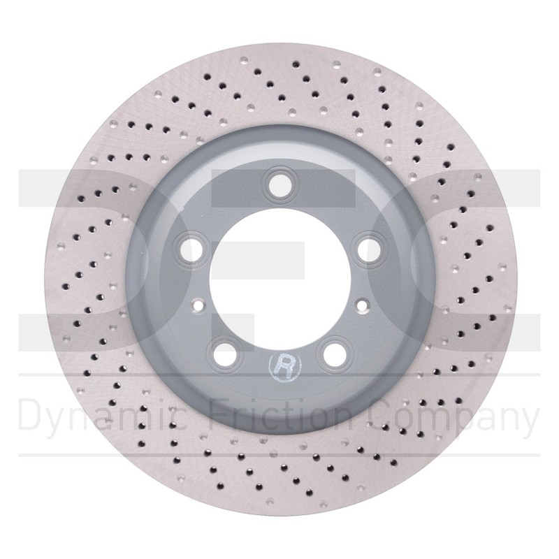 For Porsche Boxster 16 DFC GEOSPEC Drilled Front Passenger Side Brake Rotor gallery