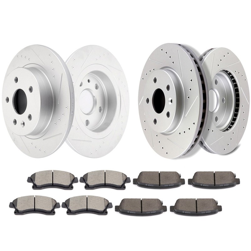 For Chevy Sonic 13 - 16 Front + Rear Brake Rotor Ceramic Pads Slot G3000 Casting gallery