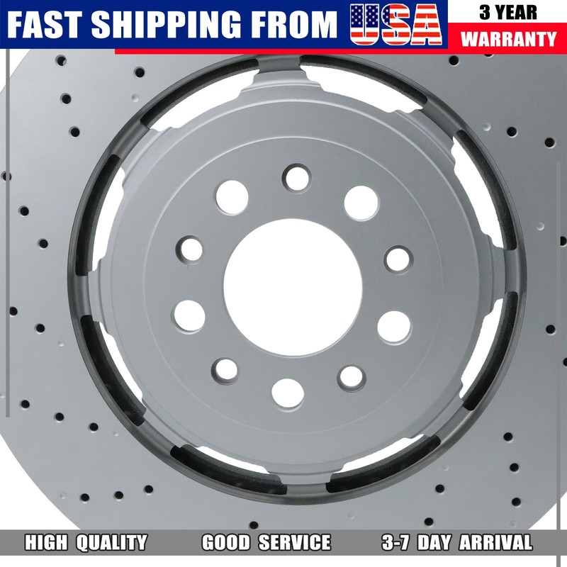 Set of 2 Front Brake Rotors 68306761 For Alfa Romeo Giulia Stelvio Quadrifoglio gallery