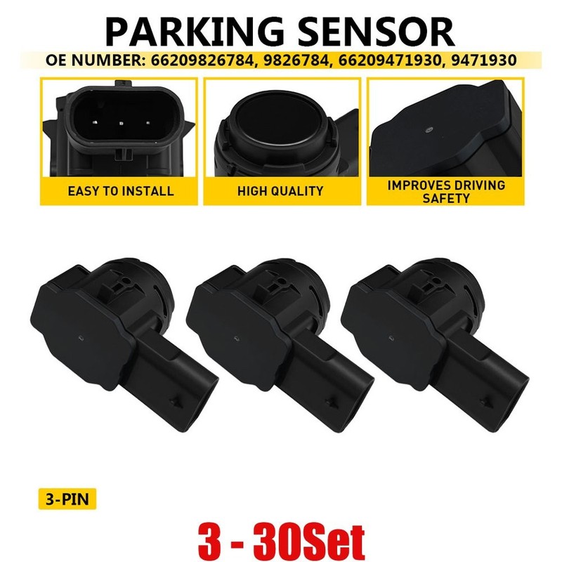 3-30x BUMPER PARKING Assist Alarm Sensor PDC 3Pin For BMW 1/2/3/4/5/6/7/8 Series
