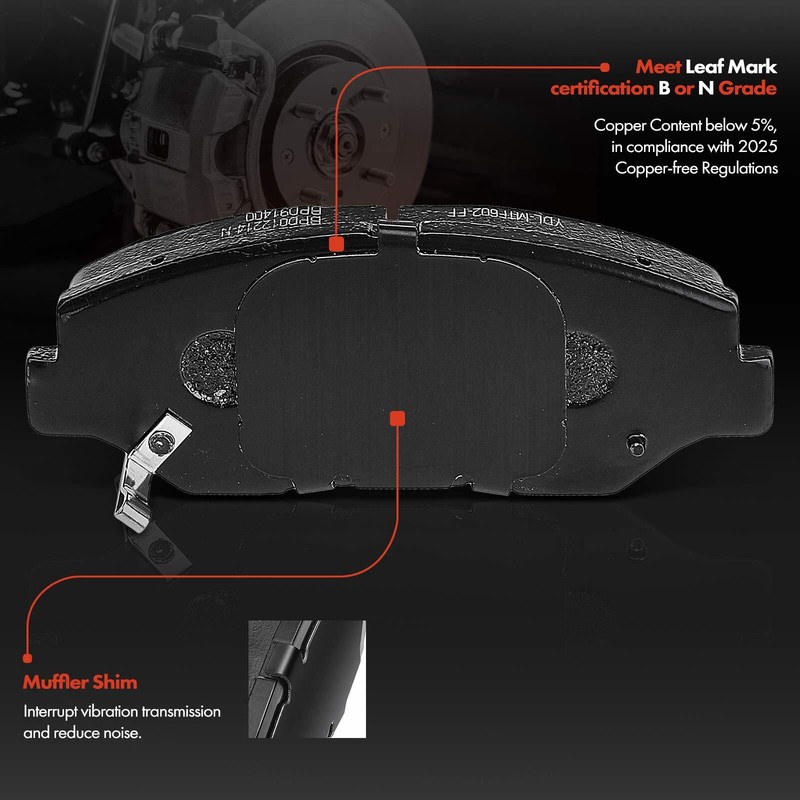 Front Disc Rotor & Ceramic Brake Pads + Calipers for Honda Element 03-11 CR-V gallery