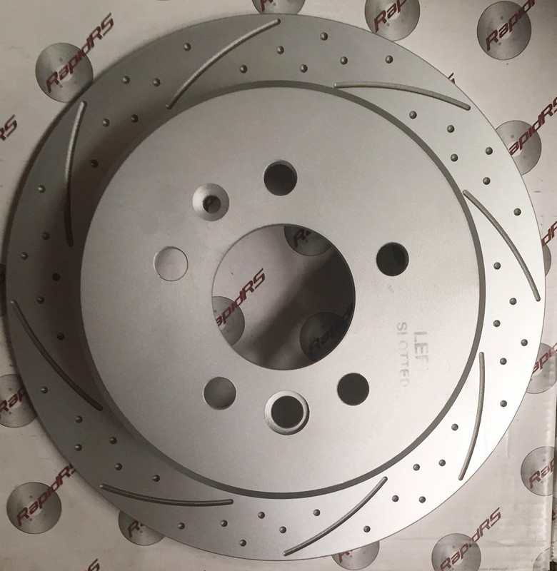 Ford Focus XR5 2.5L Turbo (5 stud) Slotted Disc Brake Rotors Rear Pair 280 mm