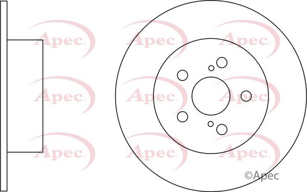 Brake Discs Pair Rear FOR TOYOTA AVENSIS 110bhp I 2.0 99->03 CHOICE2/2 Apec gallery