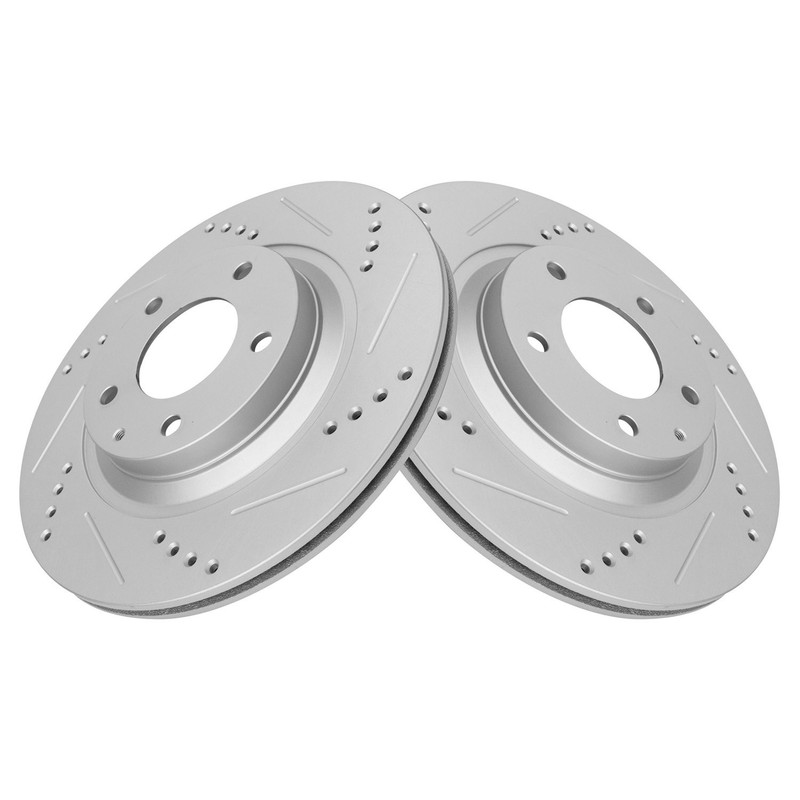 For Mazda RX-8 04-11 Performance Cross Drilled & Slotted Rear Disc Brake Rotors
