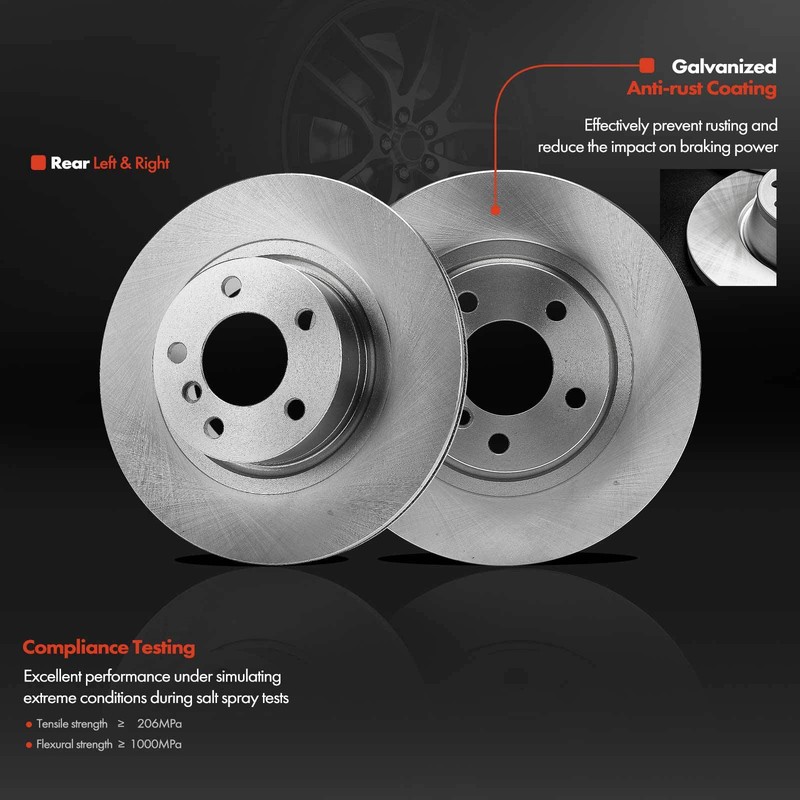 Rear Side Disc Brake Rotors for BMW F25 F26 X3 2011-2017 X4 2015 2016 2017-2018 gallery