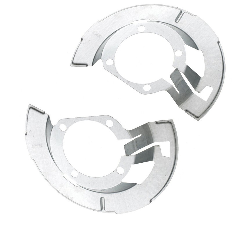 1 Pair of Front Left and Right Brake Dust Covers For 00-02 Dodge Ram 2500 3500 gallery