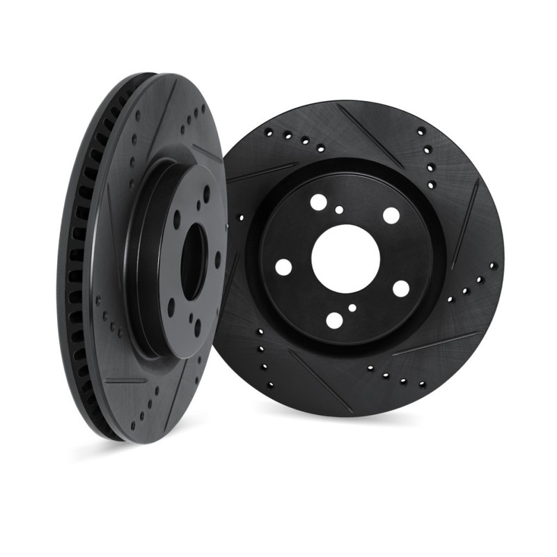 For Nissan X-Trail 2017-2024 Rotor Set | Black | Drilled And Slotted gallery