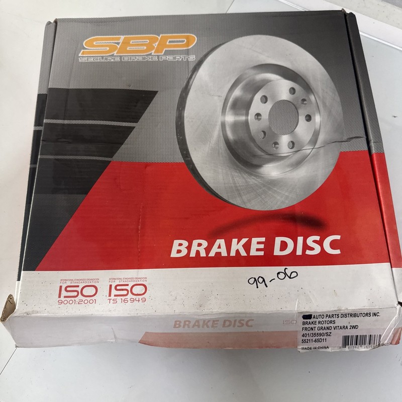 Disc Brake Rotor SBP 55211-65D11 front Fits Suzuki Gran Vitara 2WD XL7 99-06