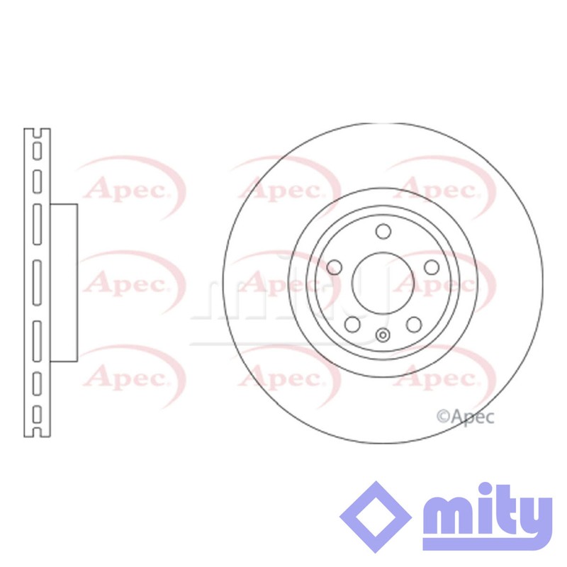 Fits Audi A5 2016-2019 A4 2016-2019 2.0 3.0 TDi 4.2 Brake Disc Front Mity
