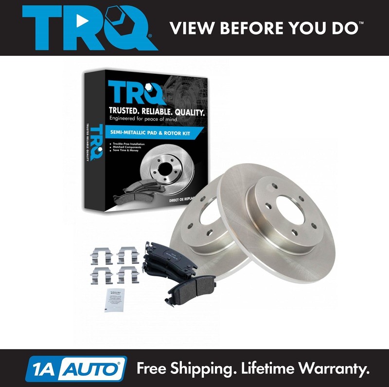 TRQ Rear Brake Pad & Rotor Kit for Escalade Bonneville LeSabre Park Ave