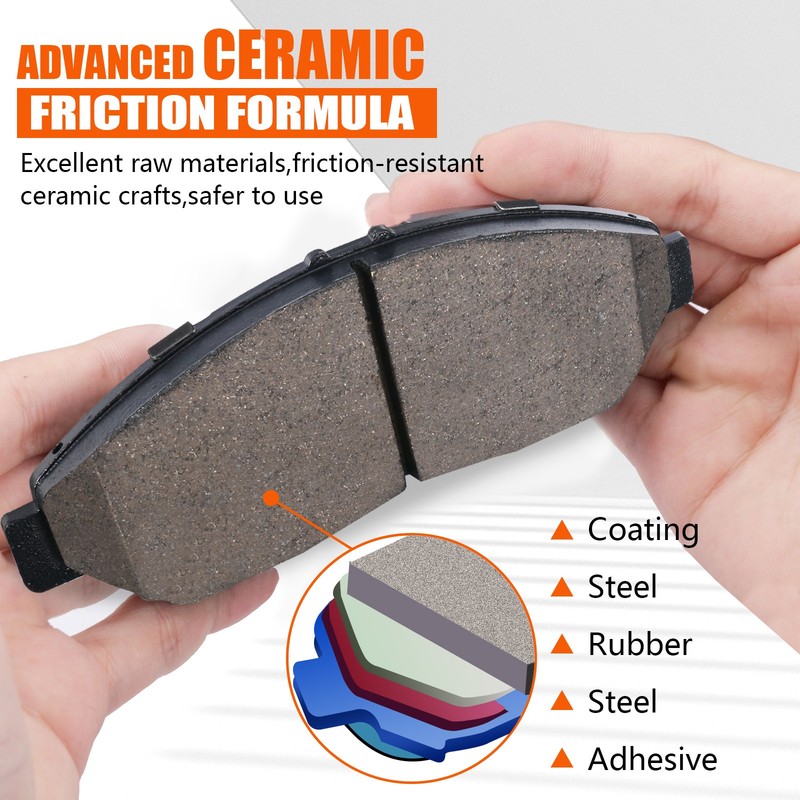 Front Disc Brake Rotors Ceramic Brake Pads Kit for Honda Pilot Acura MDX RLX ZDX gallery