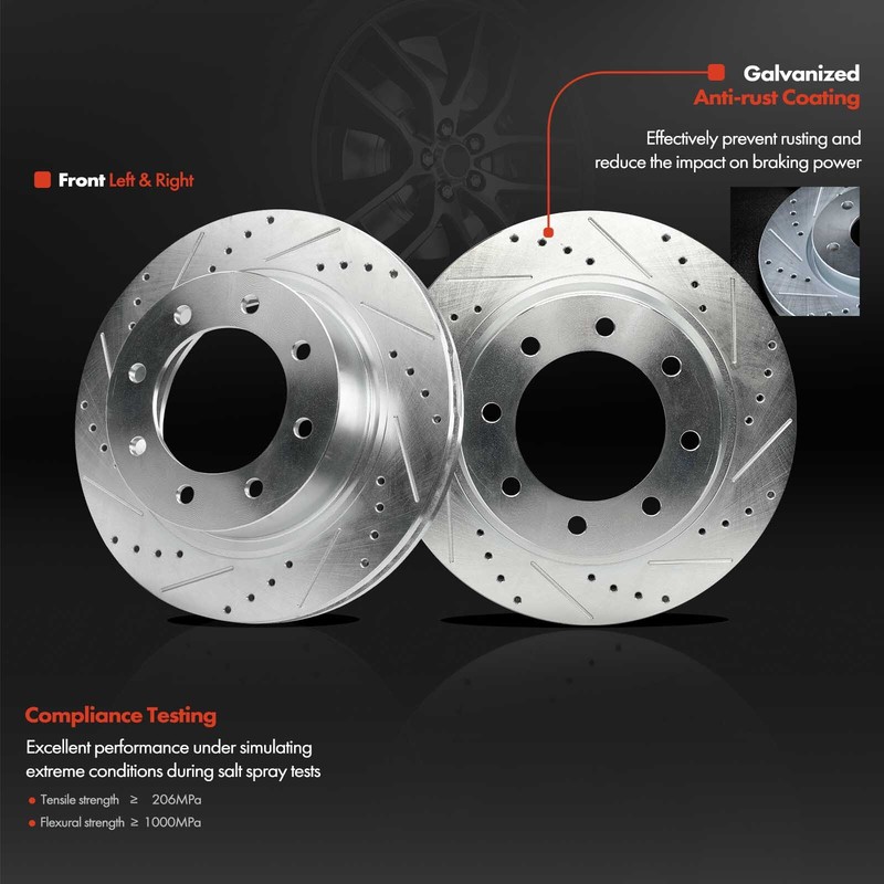 2x Front Side Drilled Brake Rotor for Nissan NV1500 NV2500 NV3500 2012 2013-2021 gallery