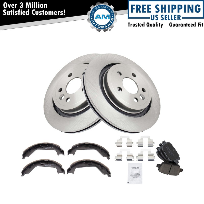 Rear Ceramic Brake Pad & Rotor Kit Fits 2009 Volvo S80