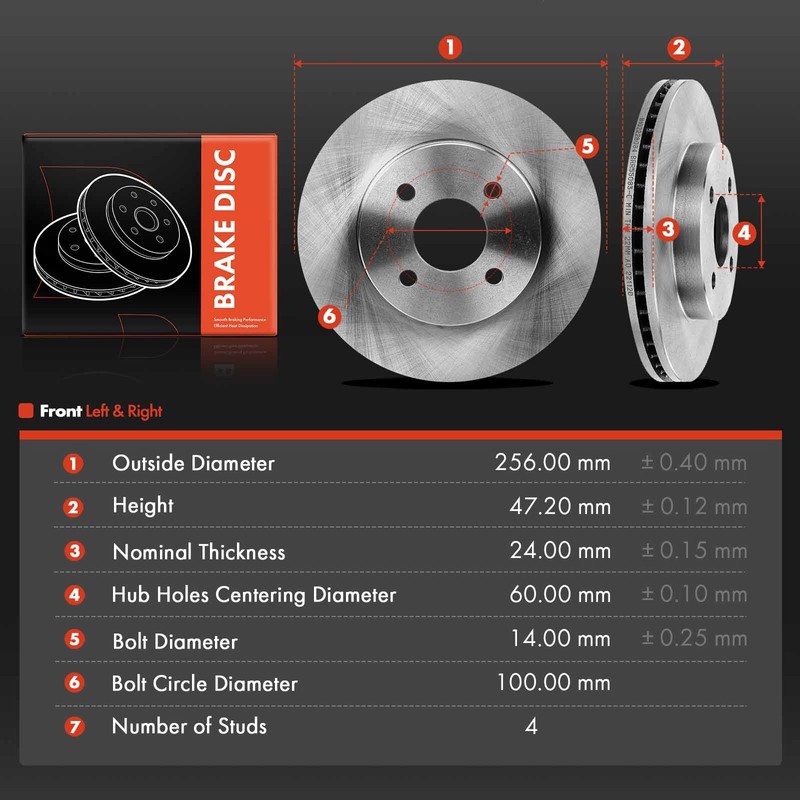 2pcs Disc Brake Rotors for Chevrolet Cobalt Pontiac G5 Saturn Front Left & Right gallery