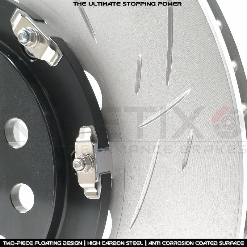 FOR AUDI S3 8P VW GOLF R R32 PASSAT R36 FRONT TWO PIECE FLOATING BRAKE DISCS 345 gallery