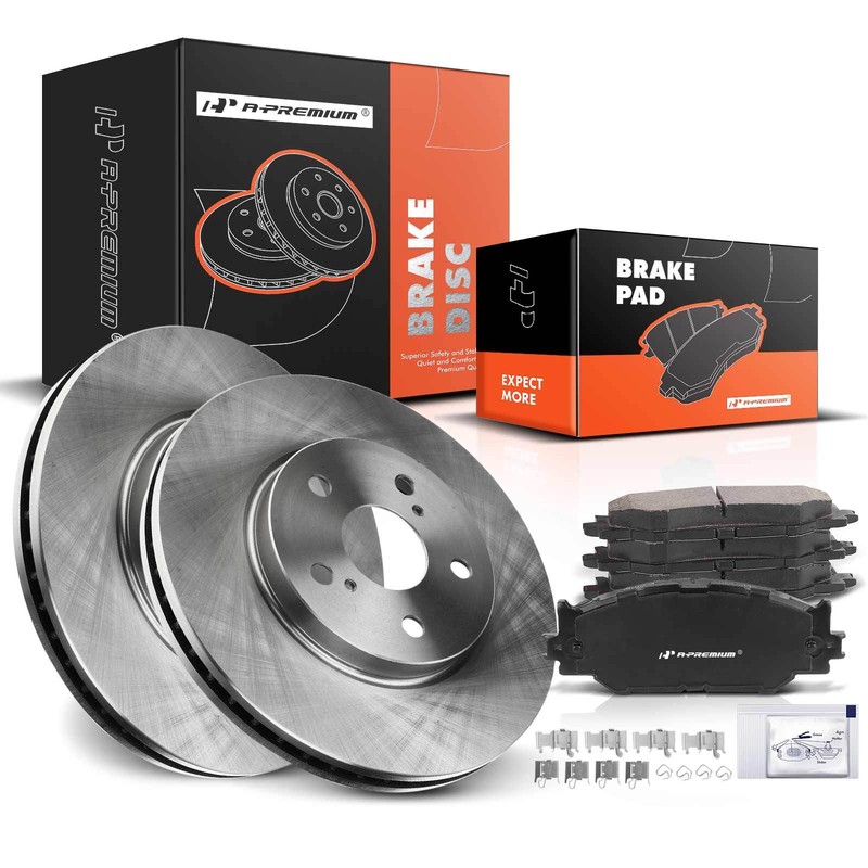 A-Premium Disc Brake Rotor & Brake Pad Front Side for Lexus IS250 2006-2015 2.5L