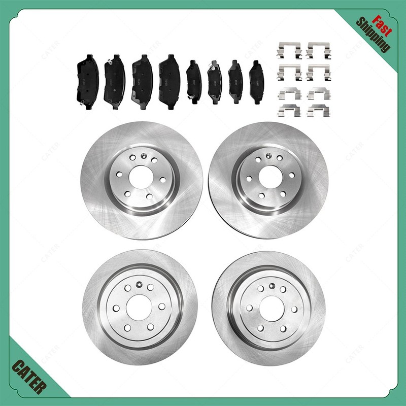 For 2010 2011 – 2016 Cadillac SRX Front Rear Rotors + Ceramic Brake Pads New