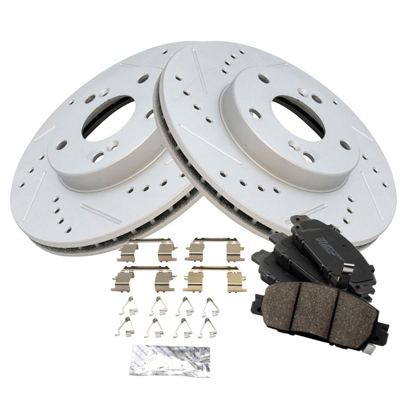 TRQ Performance Brake Pad & Rotor Kit Performance Fits Honda gallery