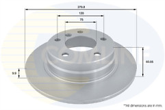 Coated Brake Disc Rear Axle To Fit BMW 3 91->06