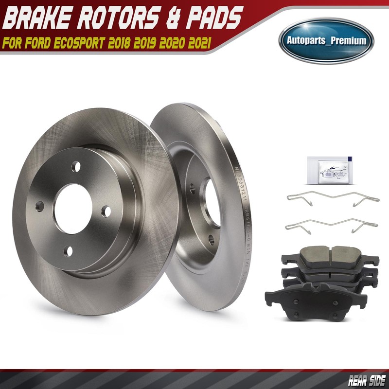 6x Rear Disc Rotors & Brake Pads for Ford EcoSport 2018 2019 2020 2021 L3 1.0L