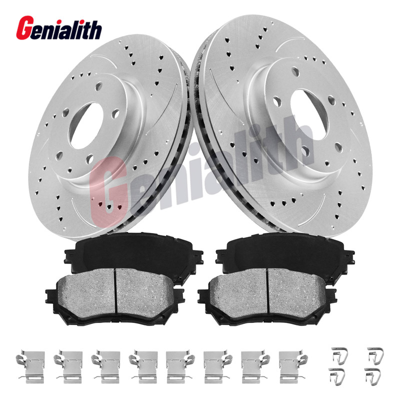 Front Disc Rotors + Ceramic Brake Pads for 2014 2015 2016 2017-2018 Mazda 6