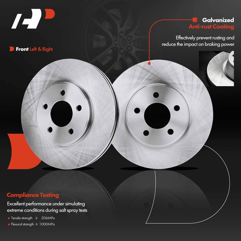 A-Premium Pair Front Brake Rotor & Pad+Caliper for Ford Crown Victoria 2003-2011 gallery