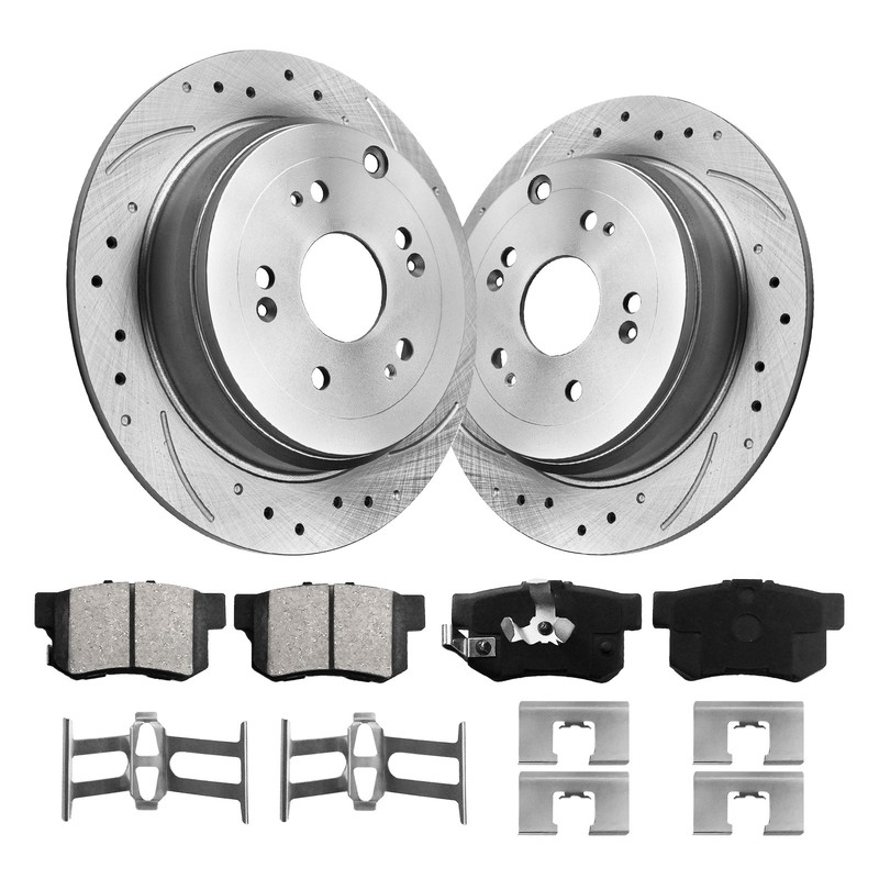 For 2.4L CR-V Honda 2012 2013 2014-2016 Rear Brake Calipers Rotors Ceramic Pads gallery