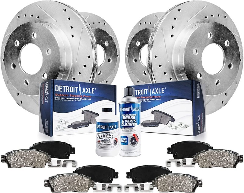 6-Lug Front & Rear Brake Pads Rotors for 2000-2006 Chevrolet Suburban 1500