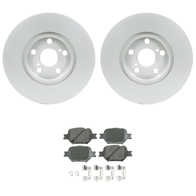 Bosch QuietCast Front Rotor Akebono ProACT Ceramic Disc Brake Pad Kit For Celica