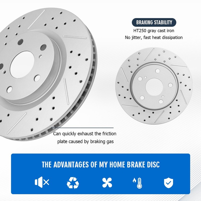 Front Brake Disc Rotors For Infiniti Jx35 Qx60 Nissan Murano 2015-24 Pathfinder gallery