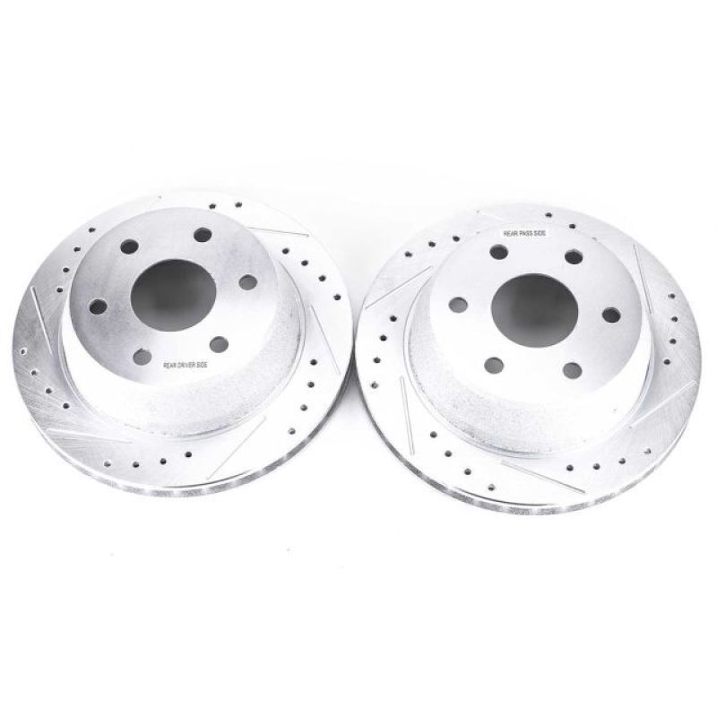PowerStop AR8645XPR Rear Drilled & Slotted Brake Rotor Pair for 2002-06 Cadillac