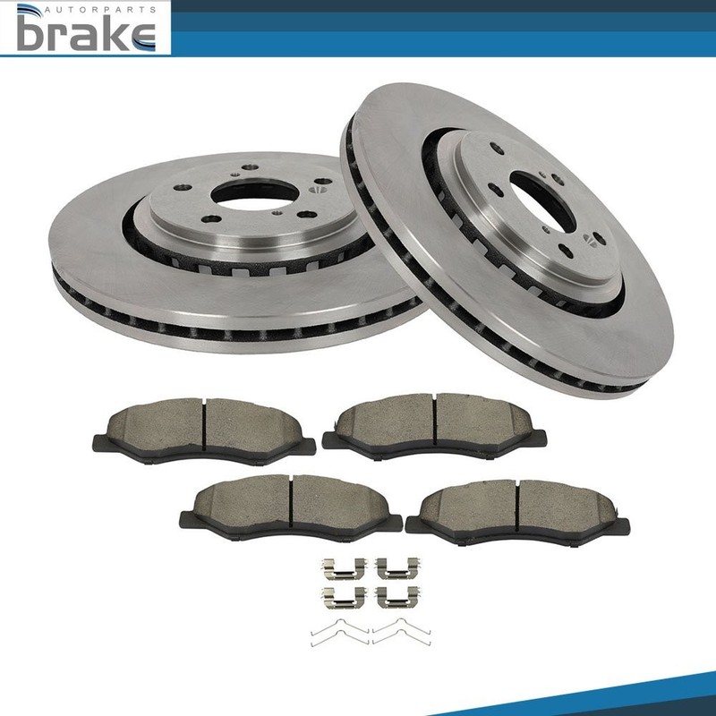 Front And Rear Brake Ceramic Pads + Solid Rotors For 2010-2011 Lexus HS250h 2.4L